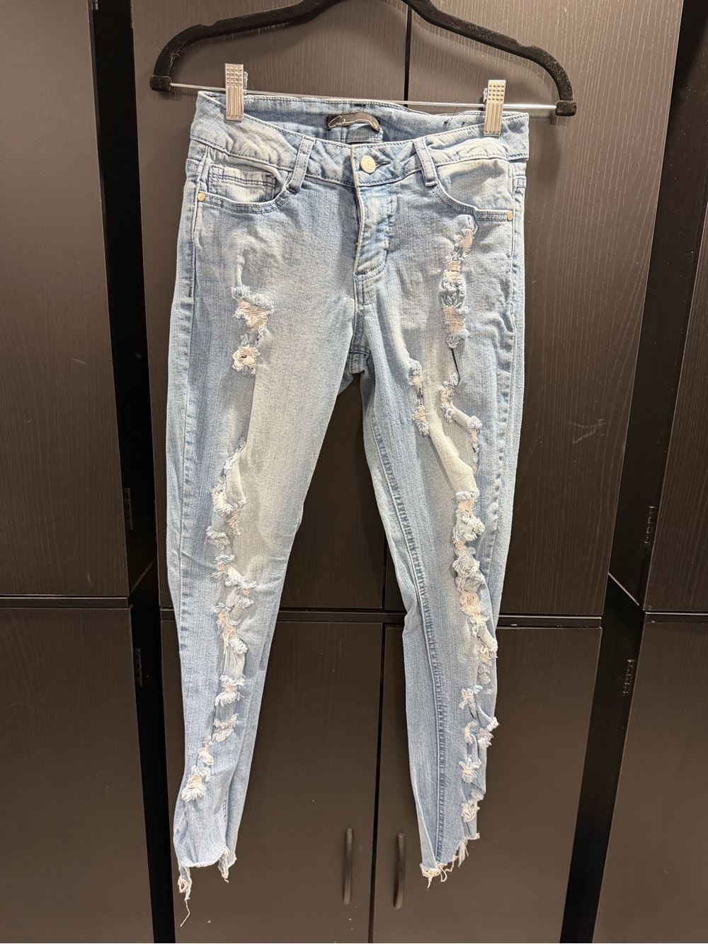 Light Blue Distressed Women's Jeans